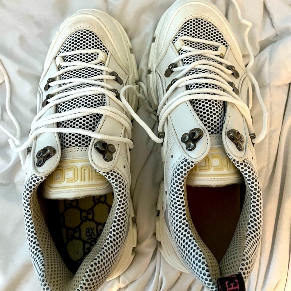 White Gucci sneakers. Worn maybe 2x